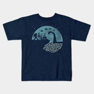 Bigfoot Loch Ness Monster Aliens Kids T-Shirt